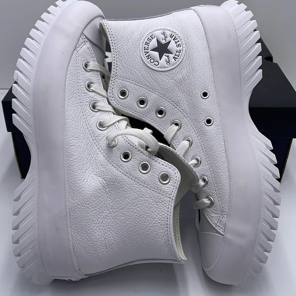 Converse WMNS CTAS LUGGED 2.0 HI WHITE/EGRET/BLACK A03705C Platforms Sneakers